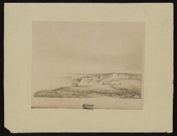 Photographie d'une aquarelle représentant Dieppe vue de la falaise d'Ouest