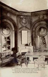 CHATEAU D'ARQUES-LA-BATAILLE INTERIEUR DU PAVILLON DE CHASSE. ARQUES-LA-BATAILLE CASTLE. INTERIOR OF THE HUNTING-HOUSE.