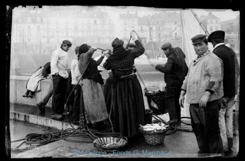 Dans le port de pêche (vue)