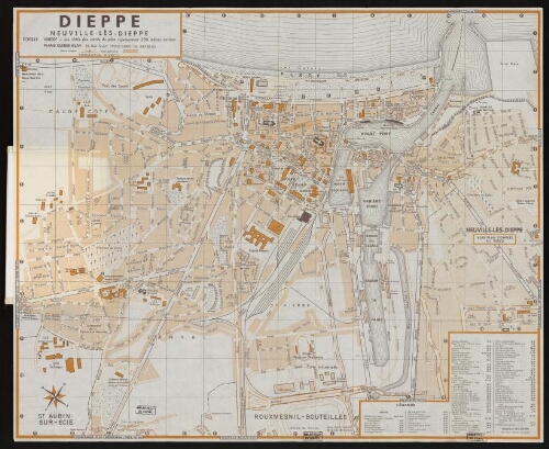 Plan de Dieppe et de Neuville-les-Dieppe