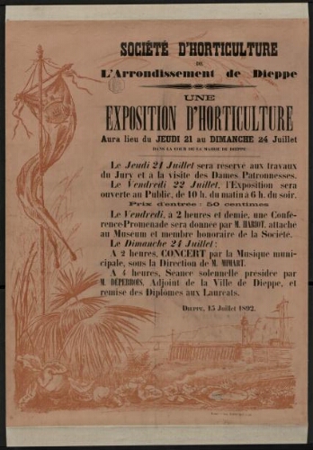 Société d'horticulture de Dieppe : Exposition d'horticulture