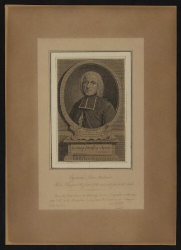 Portrait de Pierre Mathias Gourné, né à Dieppe, le 13 février 1702