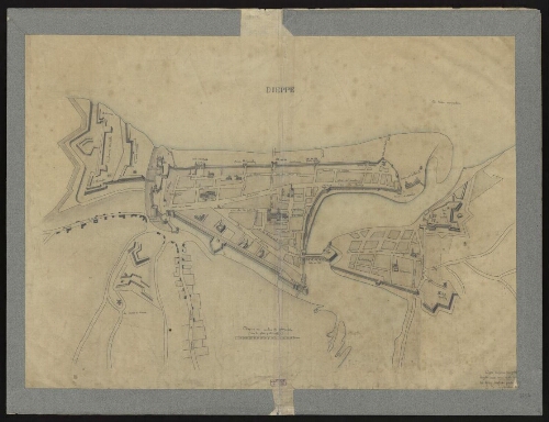 Plan monumental de Dieppe en 1657