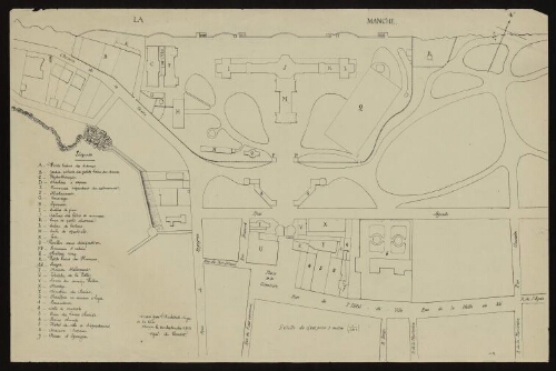 Plan du casino et de l'Hôtel de ville de Dieppe