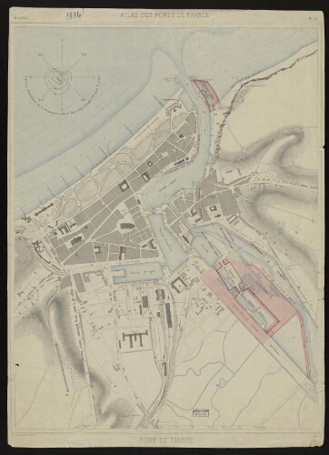 Port de Dieppe, extrait de l'atlas des ports de France