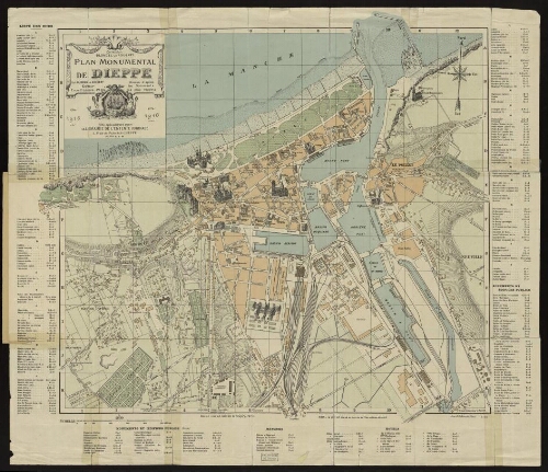 Plan de Dieppe monumental et historique