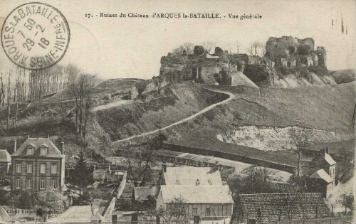 Ruines du Château d'ARQUES la-BATAILLE. - Vue générale