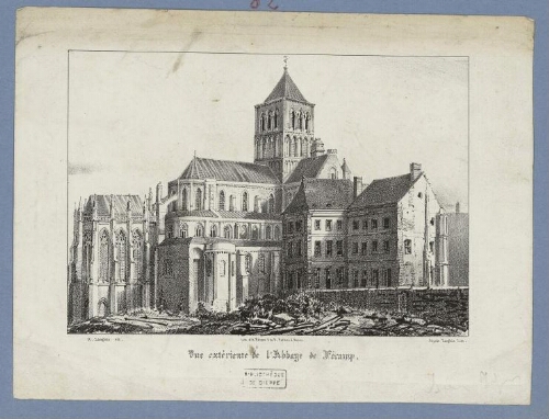 Vue extérieure de l'abbaye de Fécamp