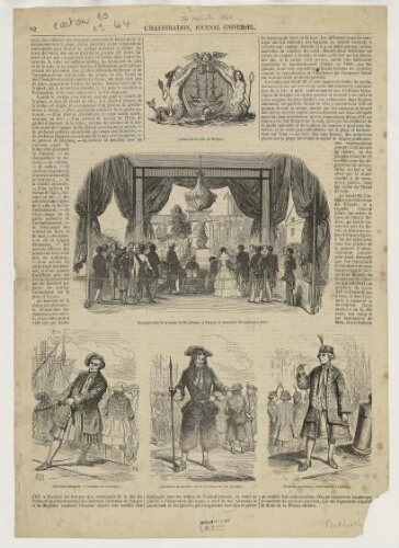 Inauguration de la statue de Duquesne , à Dieppe , le 22 septembre 1844.Extrait du journal «  l'illustration »
