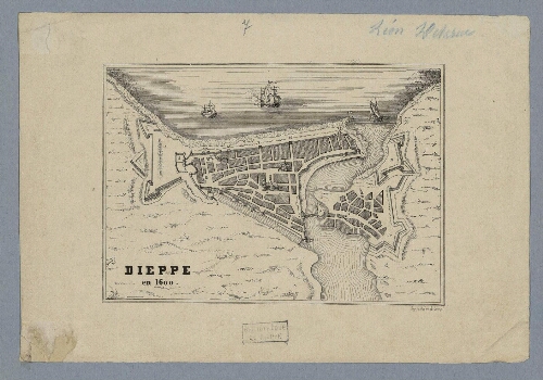 Plan de Dieppe en 1600