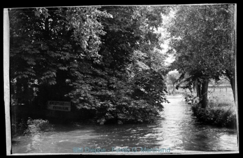 Eaulne et pancarte « Aristide antiquaire » (vue de la rivière l')