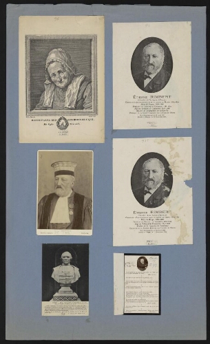 Carte, avec portrait, éditée au décès d'Etienne Rimbert