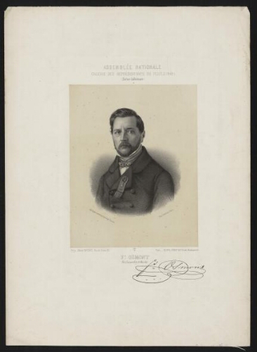 Portrait de F. Osmont, né à Baqueville en 1800. Député en 1848