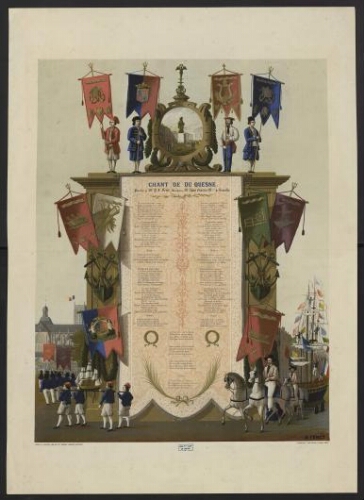 Chant de Duquesne , Parole de Féret , musique D'alain Chartier marquis de Loraille publié à Dieppe par Madame Vve Marais