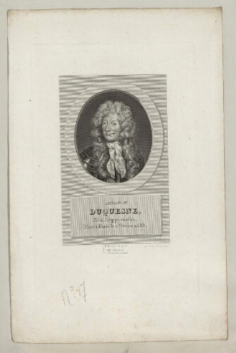 Abraham Duquesne , né à Dieppe en 1610 , mort à Paris , le 2 février 1688. Alph . Boily , sculpteur 1822