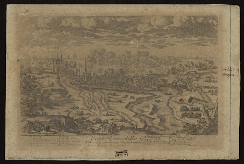 Dieppe, ville et port de mer de Normandie sur la coste septentrionale (bombardement de 1694)