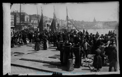 Avant-port, déchargement et vente poisson (vue de l')