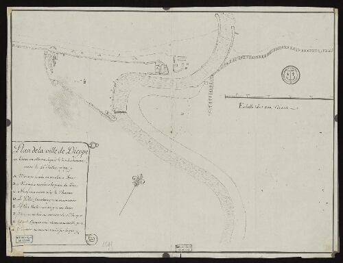 Plans de la ville de Dieppe en l'état où elle est depuis le bombardement du 22 juillet 1694