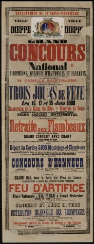 Grand concours national d'orphéon, musiques d'harmonie sous la présidence de M. Camille Saint-Saëns