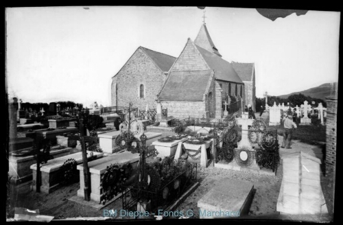 Eglise et cimetière (vue de l')