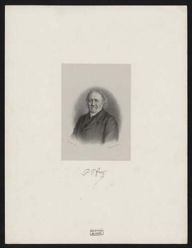 Portrait de P.J. Féret, bibliothécaire à Dieppe