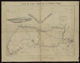 Plan du projet du canal de Paris à Dieppe
